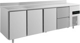 thumbnail of A&S Kühltisch -2 bis +8°C 2330x700x850mm mit 3x Türen und 1x zwei Schubladen u. Aufkantung