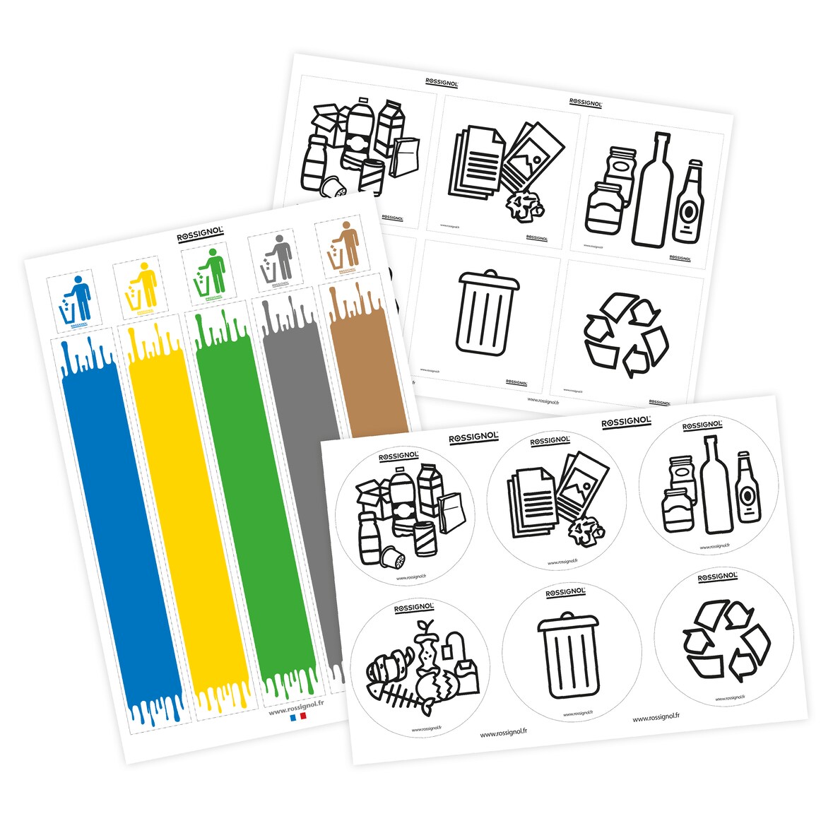 ROSSIGNOL Stickers tri - lot de 3 planches autocollantes COLLEC