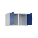 thumbnail of C+P Doppelter Aufsatzschrank Classic PLUS, 2 Abteile, HxBxT 50x80x50cm, Sicherheitsdrehriegel, Hellgrau/Enzianblau von PROREGAL