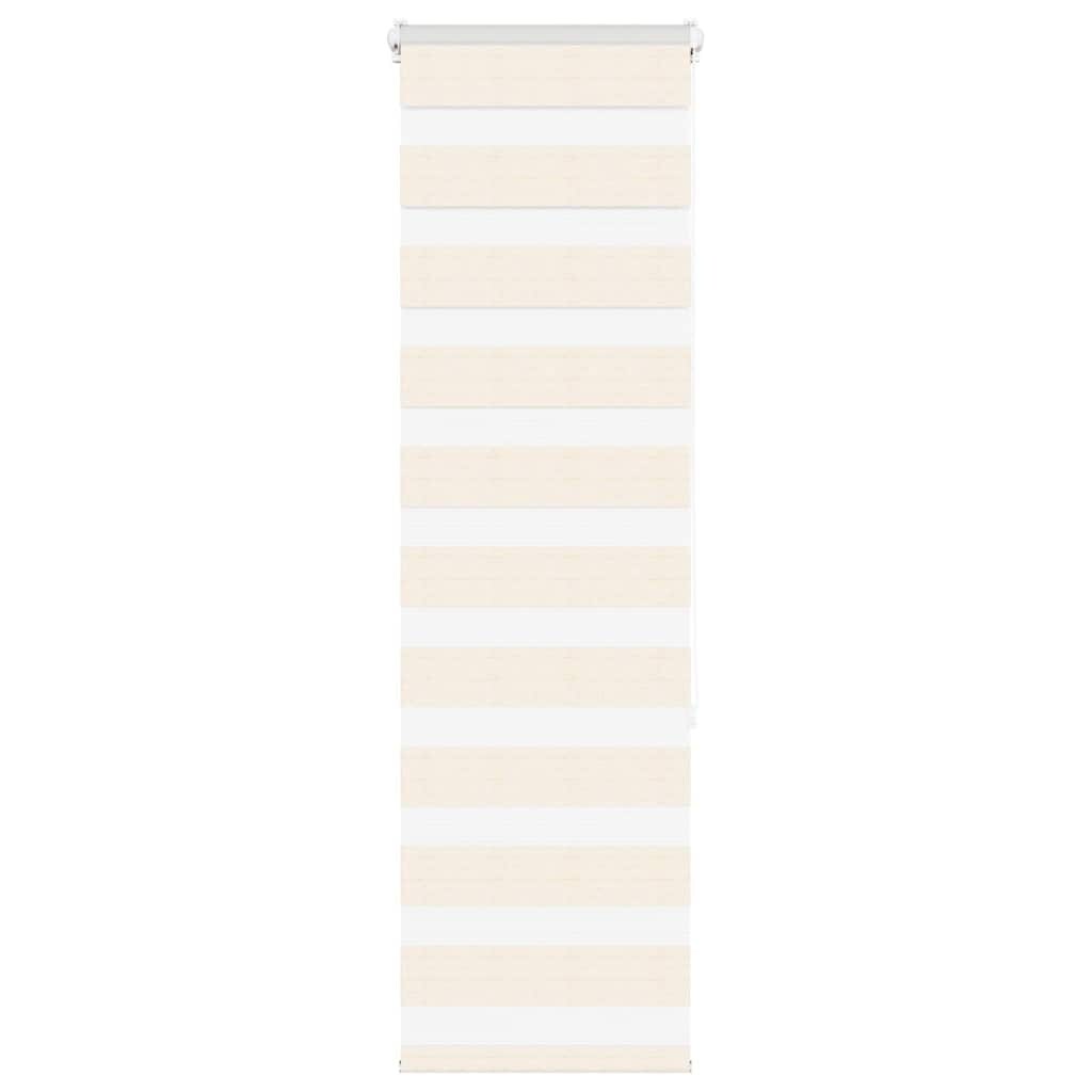 vidaXL Doppelrollo Marmorbeige 40x150 cm Stoffbreite 35,9 cm Polyester