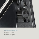 thumbnail of Oakland DAB Retro-Stereoanlage DAB+/FM BT-Funktion Vinyl CD Kassette Schwarzes Holz