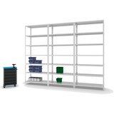 thumbnail of PROREGAL Fachbodenregal Schraubsystem | Grundregal | HxBxT 300x130x50cm | 7 Ebenen | Fachlast 350 kg | Beidseitig nutzbar | Lichtgrau