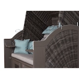 thumbnail of Strandkorb deVries PURE® Classic XL SUN - PE stone grey - Dessin 488 - inkl. Schutzhülle