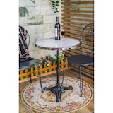 thumbnail of SIT Möbel Bistrotafel rond | wit marmeren blad met chromen onderstel | zwart gietijzeren frame | B 57 x D 57 x H 71 cm | 09996-11 | Serie THIS & THAT