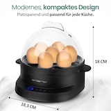 thumbnail of Emerio Eierkoker Elektrisch 350W - Voor 7 Eieren - Meertalige Spraakfunctie - Automatische Uitschakeling - EB-131811.1 Zwart