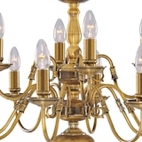 thumbnail of Lampadario Classico Fiammingo Ottone 12 Luci E14