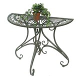 thumbnail of DanDiBo Tisch Halbrund Wandtisch Halbtisch 130434 Beistelltisch aus Metall 90 cm Gartentisch Konsole