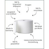 thumbnail of Toilettenpapier Box RECYCLING, 3-lagig, 75 Rollen x 180 Blätter, Großpackung für Gewerbe und Haushalt, Recyclingpapier