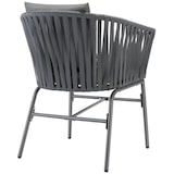 thumbnail of Stuhlset Valeiras im Rope-Design, dicke Polster, 60x61x77cm  6er Setdunkelgrau/dunkelgrau