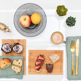 thumbnail of 6er Set: Frühstücksbrettchen Holz 22x15 Brotzeitbretter Kleine Schneidebretter