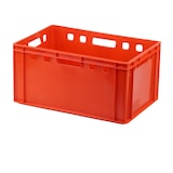thumbnail of E3 Kisten 600 x 400 x 300 mm Fleischkiste Lagerkiste Metzgerkiste in rot mit rotem Deckel