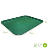 thumbnail of DENOX Grote Fast Food tray 53 x 37 cm. Kleur Groen (Partij van 6 stuks).