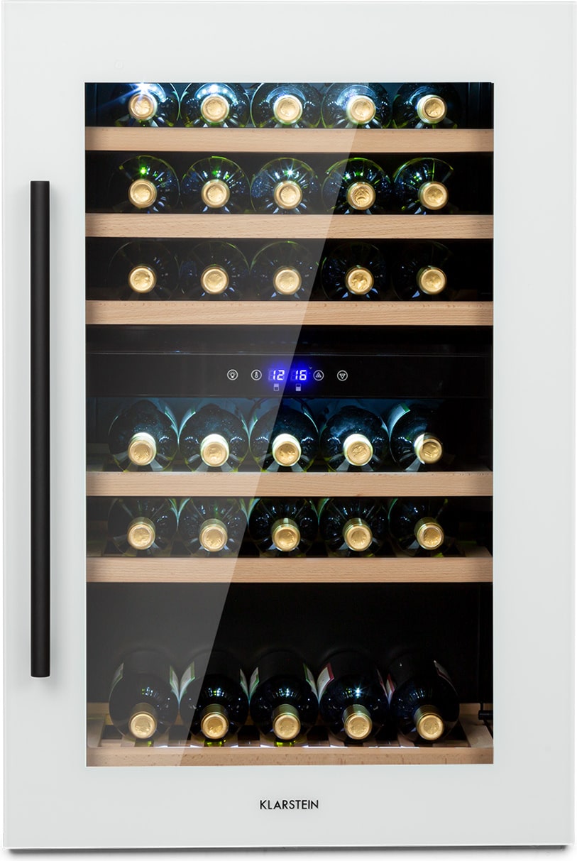 Klarstein Vinsider 41D Built-In Duo Quartz Edition  Weinkühlschrank Einbaugerät Weiß
