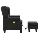 thumbnail of vidaXL Massagesessel mit Hocker Dunkelgrau Stoff