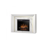 thumbnail of LANINI - Chimenea eléctrica LED independiente, Blanco mate / Mármol cristal, 23"