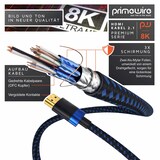 thumbnail of Primewire - 4m High Speed 8K HDMI Kabel 2.1 mit Ethernet ARC 3D 4K Ultra HD 7680x4320 @ 120 Hz PS4 360 TV OLED PC Laptop Beamer Monitor - Schwarz/Blau