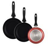 thumbnail of BERGNER - Set aus 3 Pfannen Ø16/20/24cm aus gepresstem Aluminium in metallic-copper mit Set 3 Utensilien aus Silikon und Holz