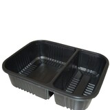 thumbnail of Premium Quality, Menubakken topseal 2-vaks 1165 ml, PP 19,7 x 15 x 6 cm zwart