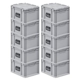 thumbnail of PROREGAL 10x Eurobox NextGen Portable | HxBxT 23,5x30x40cm | 20 Liter | Eurobehälter, Transportbox, Transportbehälter, Stapelbehälter