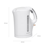 thumbnail of Bomann WK 5011 CB Jarro Elétrico 1.7L Sem fios, Chaleira Eléctrica, Desligamento Automático, Resistência do Aço Inoxidável, Base 360, Branco, 2200W