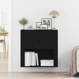 thumbnail of vidaXL Wandschrank Schwarz Eichen-Optik 80 x 33 x 80 cm Holzwerkstoff