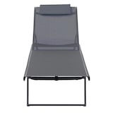 thumbnail of Lote de 2 tumbonas reclinables con ruedas grises