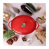 thumbnail of Cocotte - Menastyl - 6020103 - Ovale - En Fonte Acier émaillé - Rouge - 9 Litres