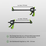 thumbnail of 5x Einhandzwinge 60x150 mm Schnellspannzwinge Schraubzwinge Spanner