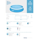 thumbnail of Bestway Piscina Fast Set Pool, paredes laterales extra fuertes de Tritech™, Ø 3.66 x 0.76 m, capacidad 5.377 L, azul