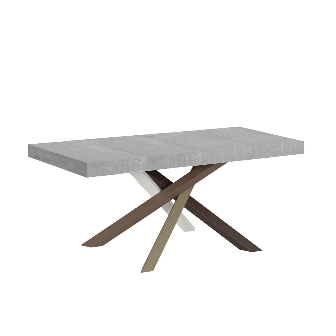 Uitschuifbare tafel 140/400x90 cm Volantis Premium cement veelkleurige poten 4/C