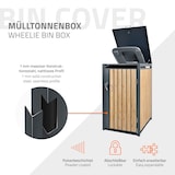 thumbnail of ML-Design Mülltonnenbox 1er Anthrazit-Holzoptik, 1×240L, 68×80×116 cm, Stahl, wetterfest & abschließbar, Müllbox mit Klappdeckel & Tür
