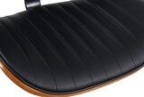 thumbnail of 2er Set Barhocker LOSAN - Kunstleder Walnuss/schwarz 50x50x94 cm Schwarz Dunkelbraun Silber | Barstuhl Höhenverstellbar Mit Lehne Drehbar Tresenhocker