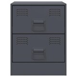 thumbnail of Mesitas de noche 2 unidades gris antracita 34,5x39x44 cm