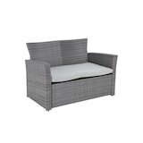 thumbnail of METRO PROFESSIONAL Lounge para exterior Brantford 4 peças, aço/ vime sintético, 2 poltronas, 1 sofá de 2 lugares, 1 mesa de centro, cinzento