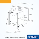 thumbnail of Exquisit Geschirrspüler EGSP6012-E-030E silber | Spülmaschine 60 cm | ECO-Modus | Maßgedecke: 12 | Vollintegriert