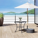 thumbnail of Mesa de Jardín Cuadrada Mesa Auxiliar Exterior con Estructura de Metal para Patio Terraza Balcón Carga 30 kg 45x45x50 cm