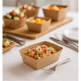 thumbnail of MONOUSO - Envase Rectangular Deli2Go Kraft 250ml 10,8x8,2x5cm (100 Uds)