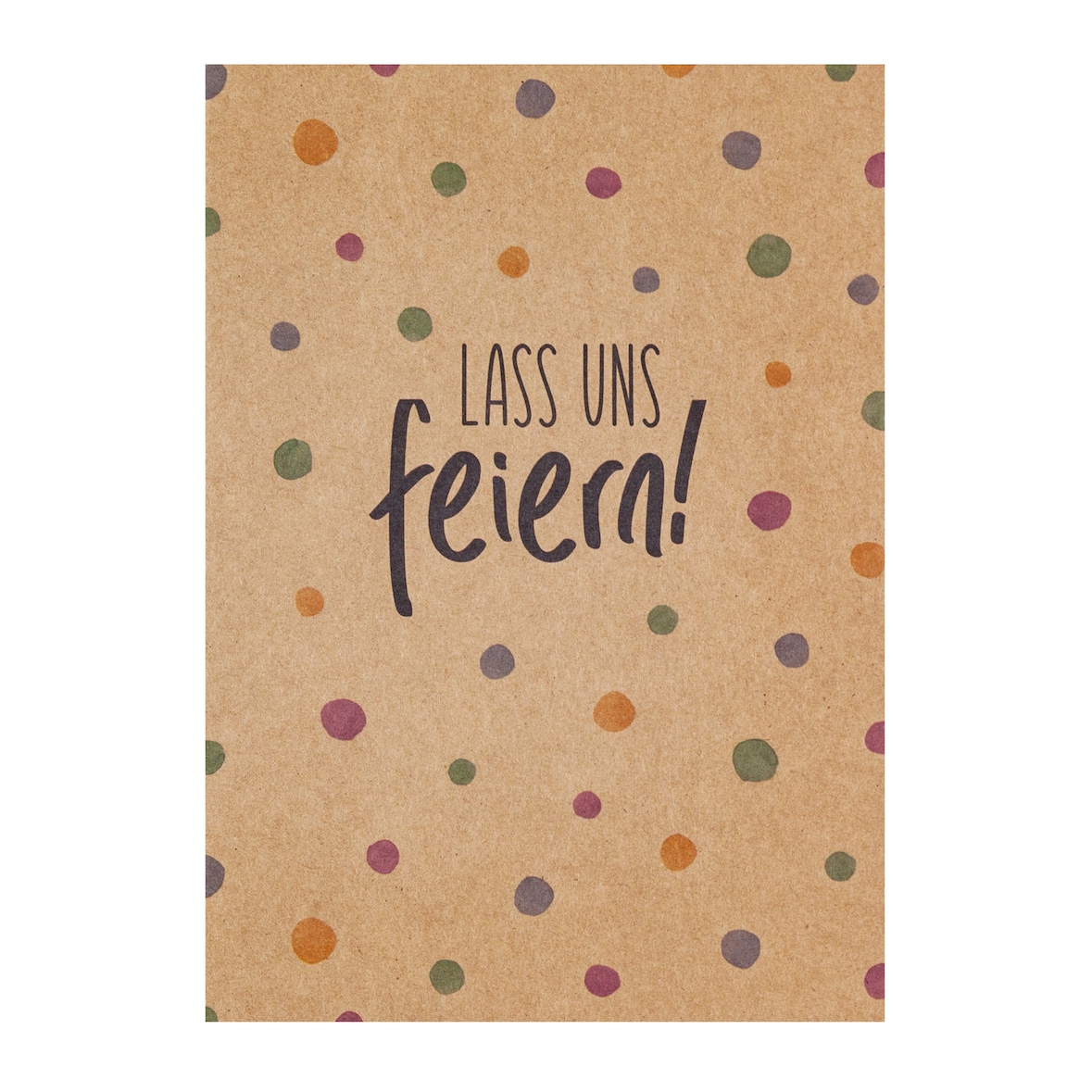 Home Fashion, Grußkarte "Lass uns feiern!", Grußkarte mit Umschlag zum Beschreiben, 1 Stück pro Pack