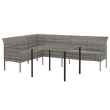 thumbnail of vidaXL 2-delige Tuinset met kussens poly rattan grijs