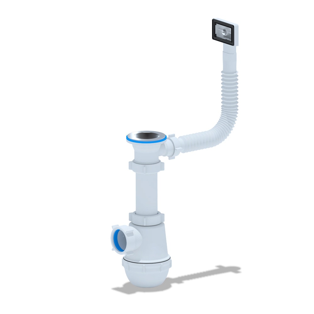 Belvit Waschbecken Siphon Überlauf 1 1/2" Ø40mm