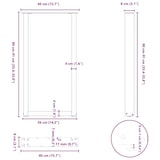 thumbnail of Helloshop26 - Juego de 2 patas ajustables para mesa de bar en forma de U 40 x 90-91 cm diseño moderno acero negro 02_0057456