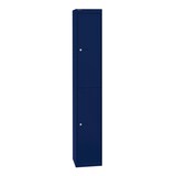 thumbnail of Bisley Garderobenschrank Office mit Schloss aus Stahlblech, 2 Fächer - Spind abschließbar für Sportzeug, Kleidung & Co. - Tiefe: 45,7 cm - Farbe: