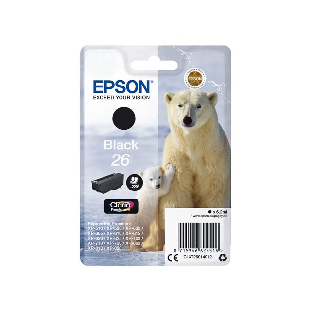 Tinten EPSON C13T26014012 EPSON XP600 TINTE BLACK ST