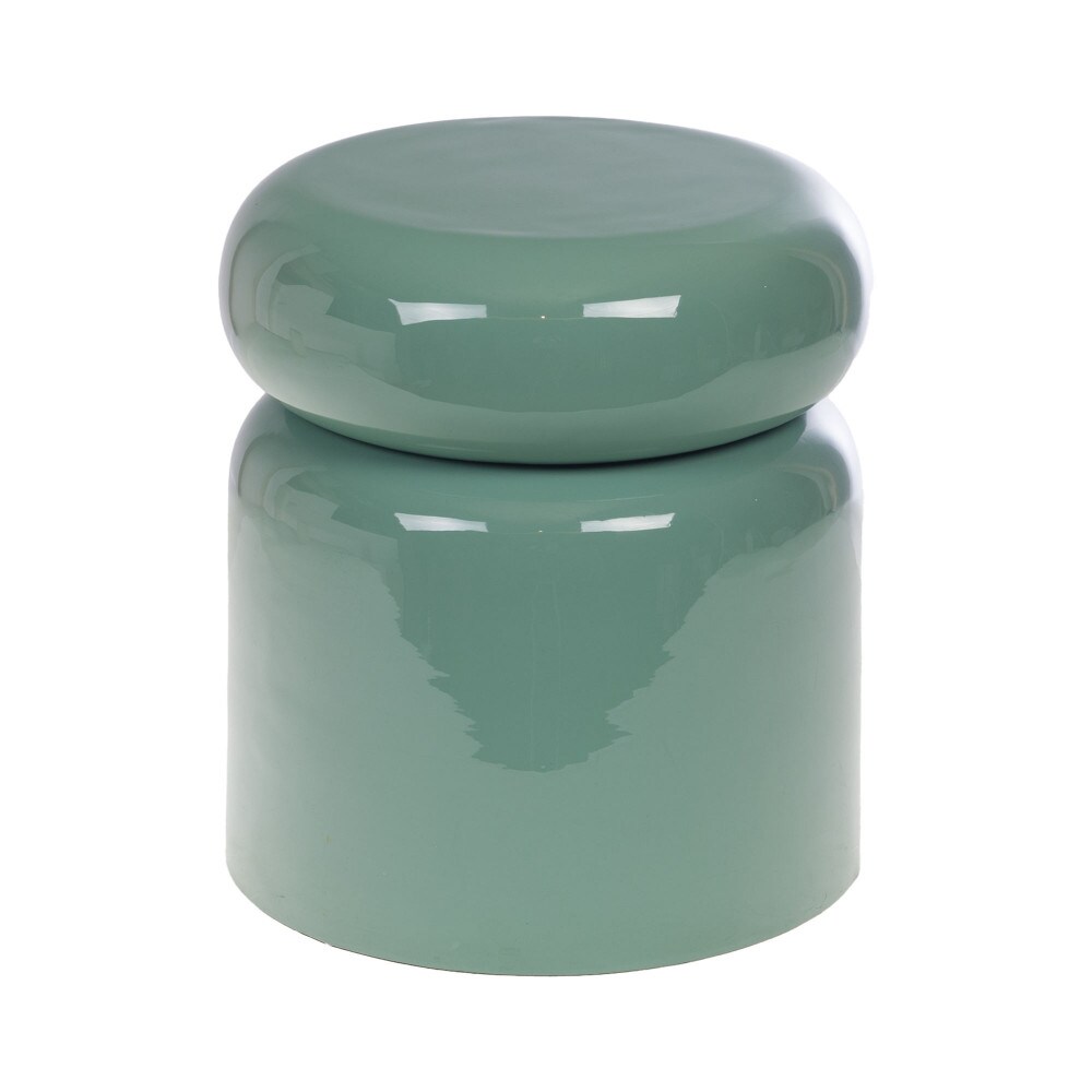 Bout de canapé petit modèle Elvis amande -  Vert Rond Métal Amadeus 29.00x29.00 cm