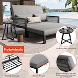 thumbnail of Merax Merax Modulares Gartenmöbel Set, 2-in-1 Sonnenliege & Gartensofa, Kissen & verstellbare Rückenlehne, Grau