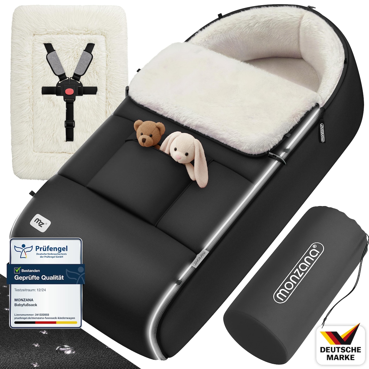 MONZANA® Babyfußsack Basic Grau