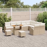 thumbnail of vidaXL Garten-Sofa-Set mit Kissen mit Speicher 12 pcs Beige und Creme