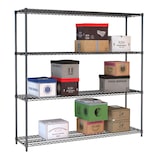 thumbnail of Combisteel stellingsysteem met 4 legborden van zwart staal 1800x450x1800mm