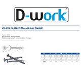 thumbnail of 250 Vis Bois FX5 Tête Fraisée Torx F/Total 5 x 45 mm - Zingué blanc - D-Work