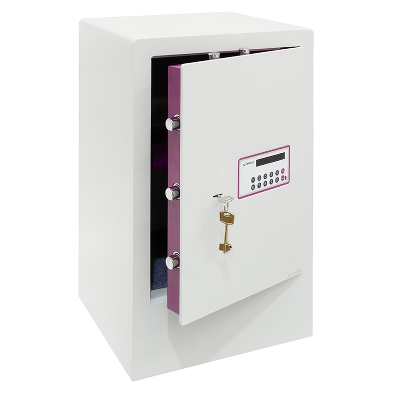 ARREGUI Forma Evolution 150090 Caja fuerte con llave y codigo, Caja de doble seguridad con Zócalo, apertura electronica y llave 62 x 38,5 x 36 cm 71L